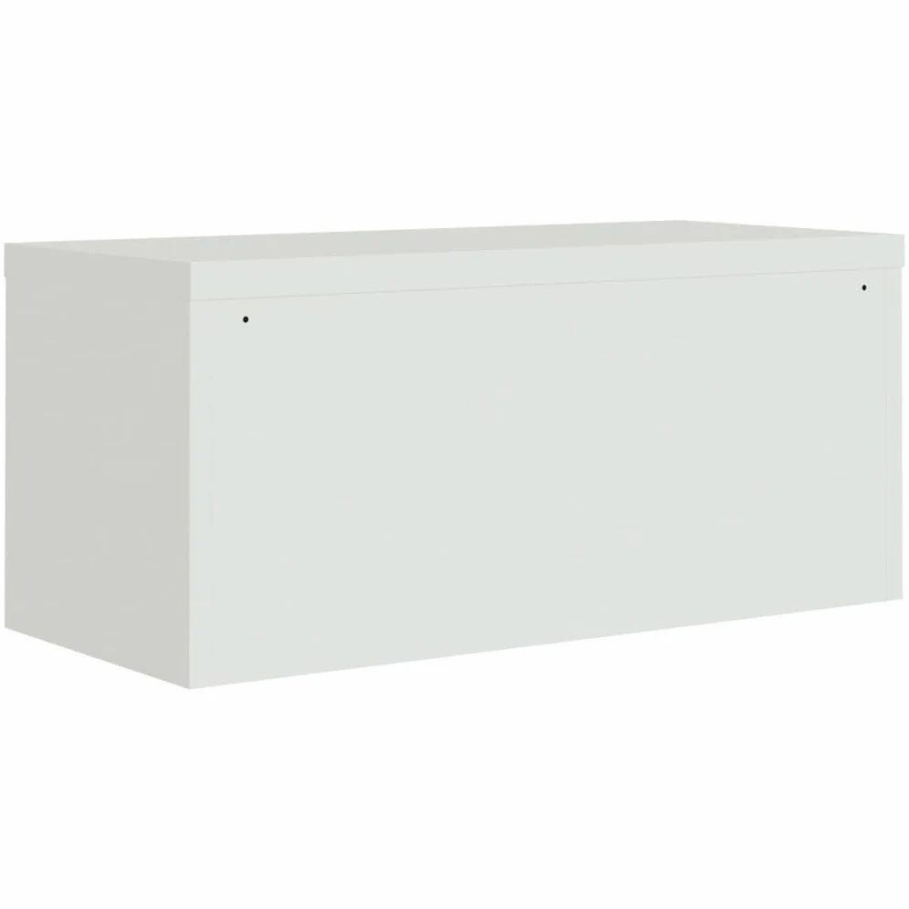 Raccoglitore in acciaio grigio, 90 x 40 x 220 cm, con 4 ripiani regolabili