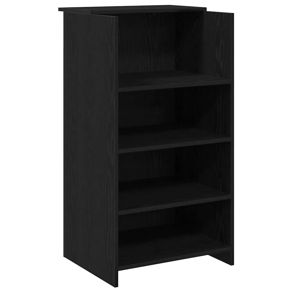 Scrivania per ricevimenti Nero 55x50x103,5 cm Legno Composito con Mensola