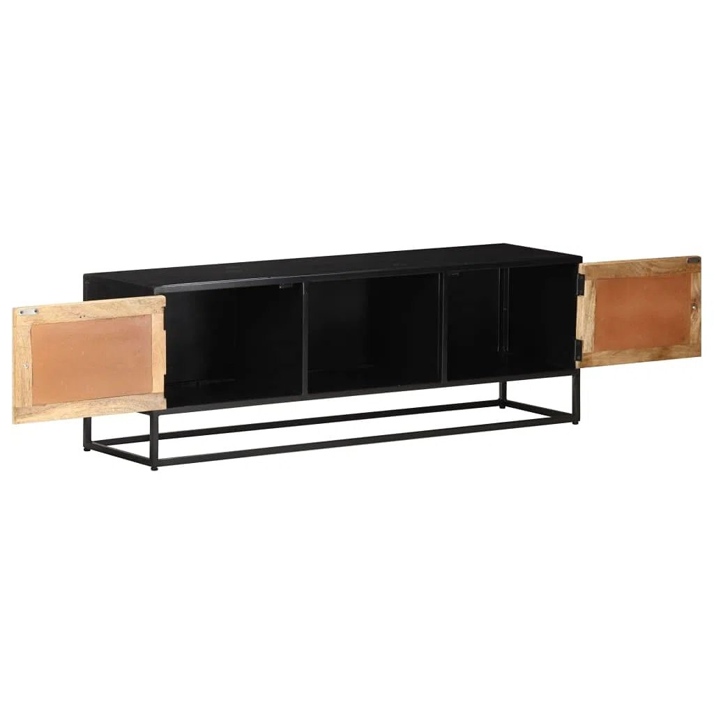 Mobiletto TV console multimediale mobile tv soggiorno mobiletto porta tv Mobile Porta TV 120x30x40 cm in Legno di Mango Grezzo Adatto per ufficio, soggiorno