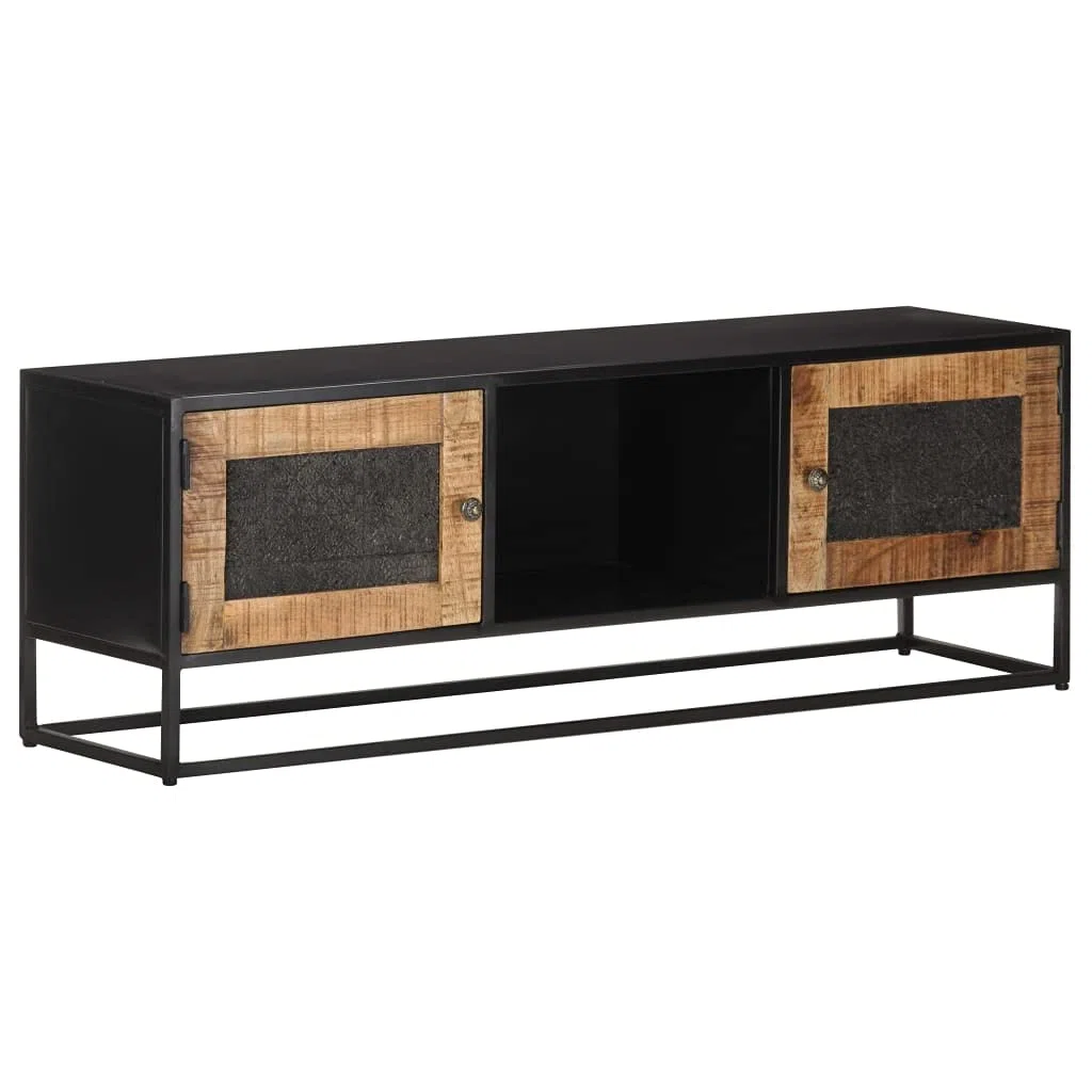Mobiletto TV console multimediale mobile tv soggiorno mobiletto porta tv Mobile Porta TV 120x30x40 cm in Legno di Mango Grezzo Adatto per ufficio, soggiorno