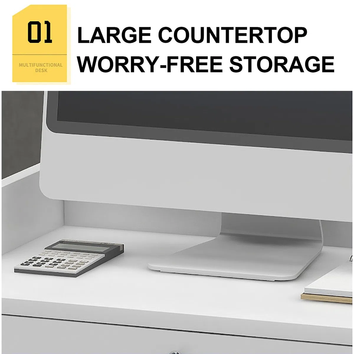 Banco cassa compatto con cassetto chiudibile per supermercato, minimarket, hotel - piccola reception (Style6)