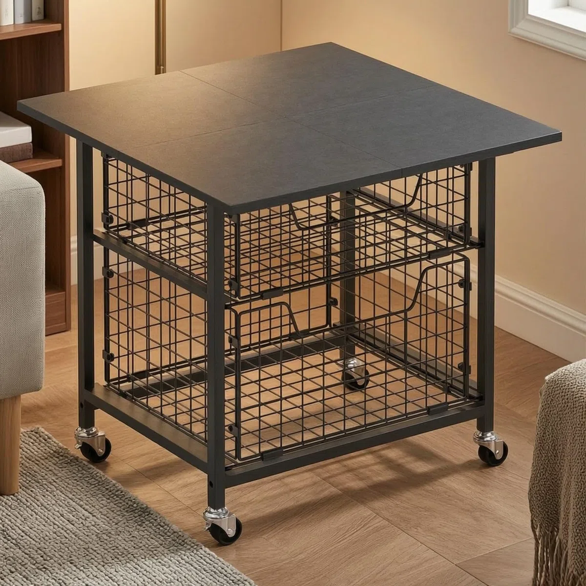 rockible Carrello Elettrodomestici con Ruote Mobile frigo Robusto Mini Tavolo da Frigorifero per Ufficio