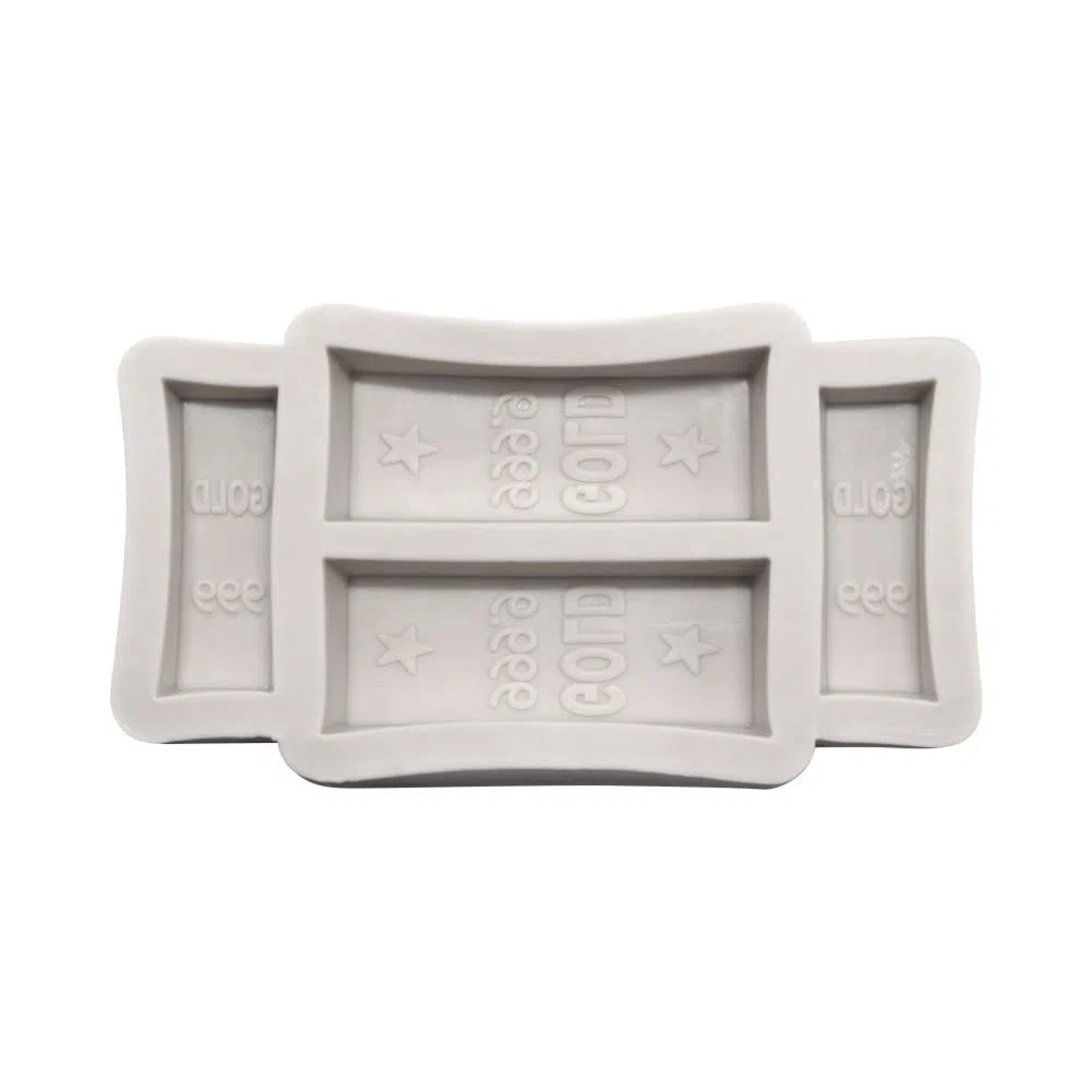 Dolci Stampi Silicone 2Pcs Stampo In Silicone Fondente A Forma Di Lingotto D'Oro Strumento Per Decorare Torte Stampo Per Cioccolato Fai Da Te