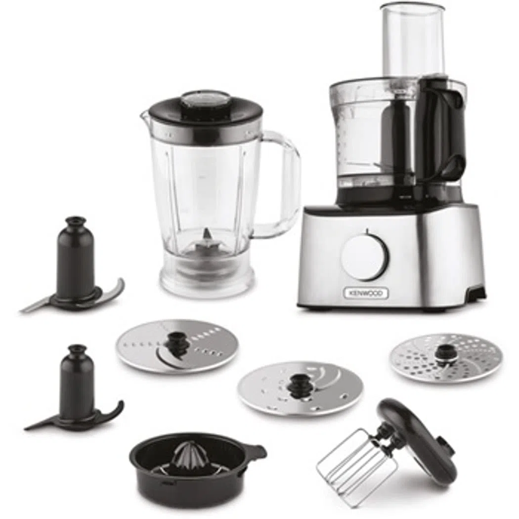 Kenwood Multipro FDM301SS Robot da cucina con 2 velocità di Lavorazione+Pulse, Ciotola da 1.2L & Chopper CHP61.100WH, Potenza 500W, Ciotola da 0.5L, 2 velocità, Sistema a quattro lame