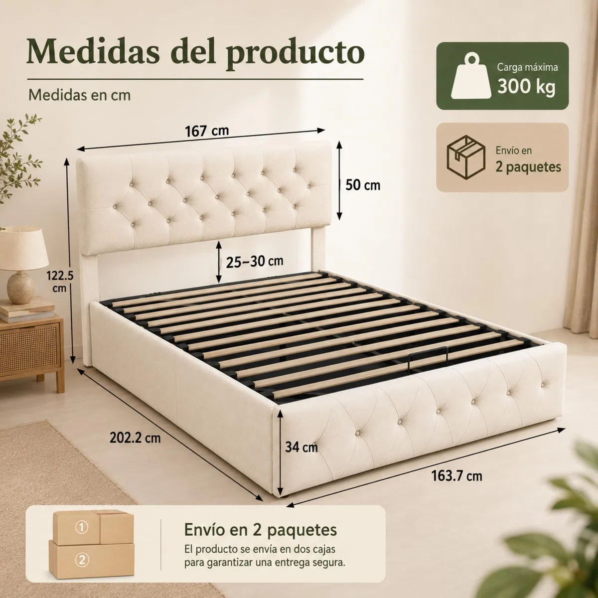 Fofetbfo Letto baule 160 x 200 cm, letto matrimoniale imbottito con contenitore e testa regolabile, sistema idraulico, telaio letto, 2 persone con rete a doghe in velluto
