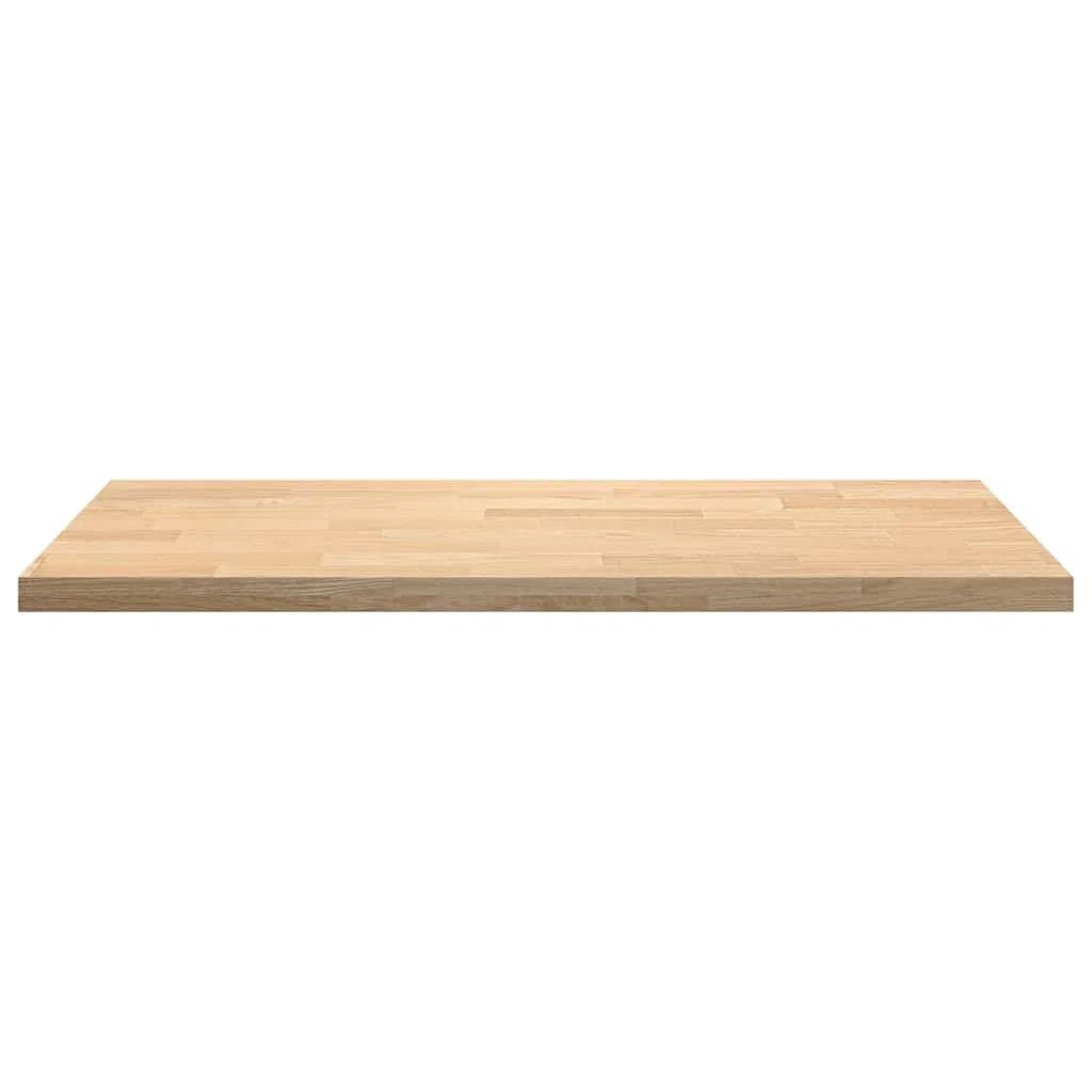 Piano di lavoro da cucina in legno massello di rovere, 120 x 63,5 x 4 cm, rettangolare, finemente levigato, durevole per cucina, ufficio e officina