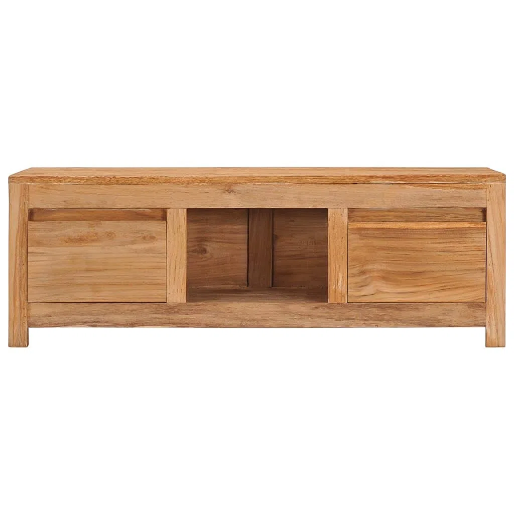 Mobile porta TV per soggiorno, centro intrattenimento, 100 x 30 x 35 cm, in legno massello di teak, adatto per soggiorno, camera da letto