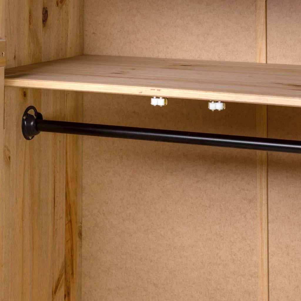 Lechnical Armadio Camera da Letto Panama Range in Legno Massello di Pino - Mobile Guardaroba 80x50x171cm