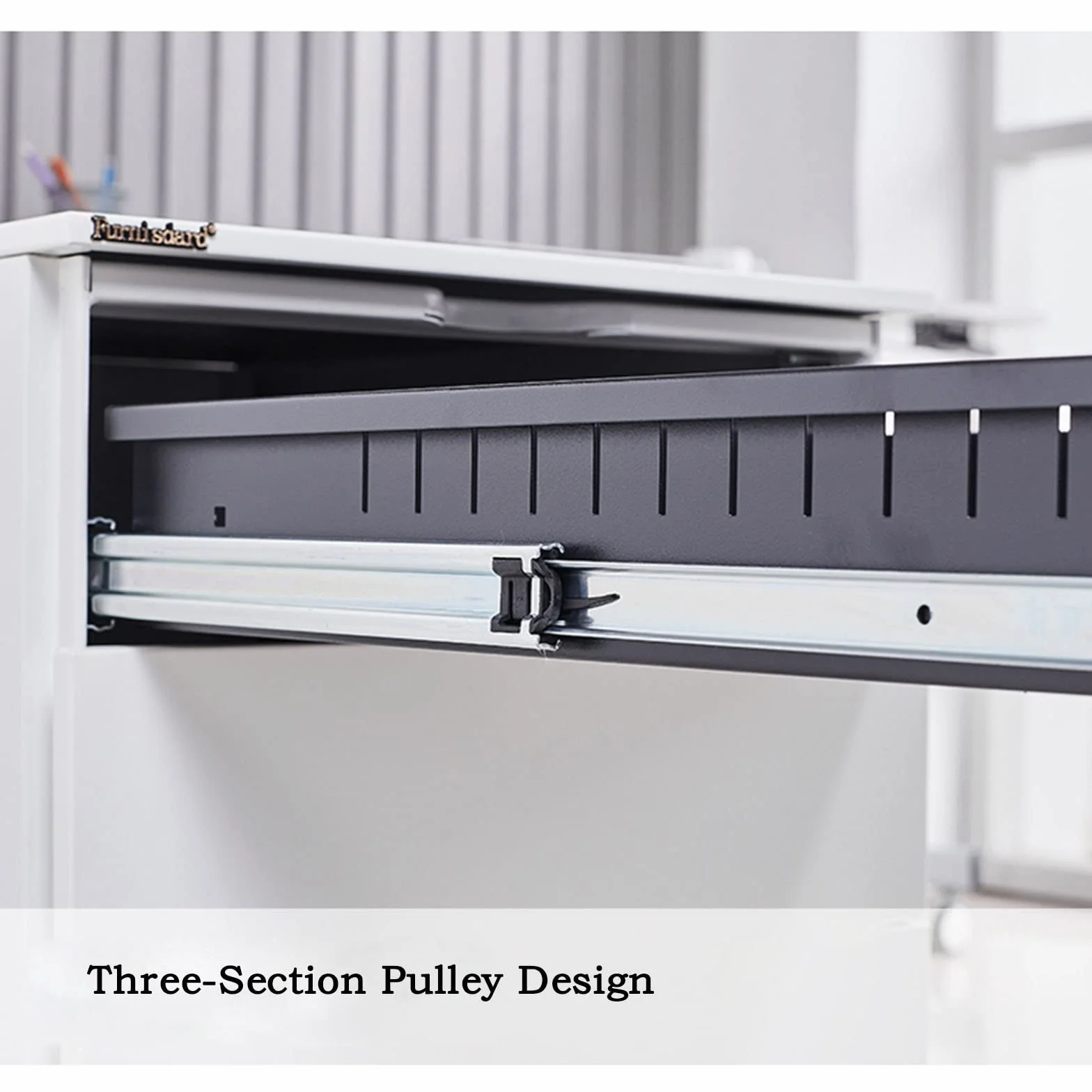 3 Cassetto Mobile File Cabinet con Serratura, Rolling Steel Storage Cart per Ufficio, Under Desk Organizzatore con Ruote Lisce e Sistema di interblocco Sicuro per i Documenti aziendali Domestici
