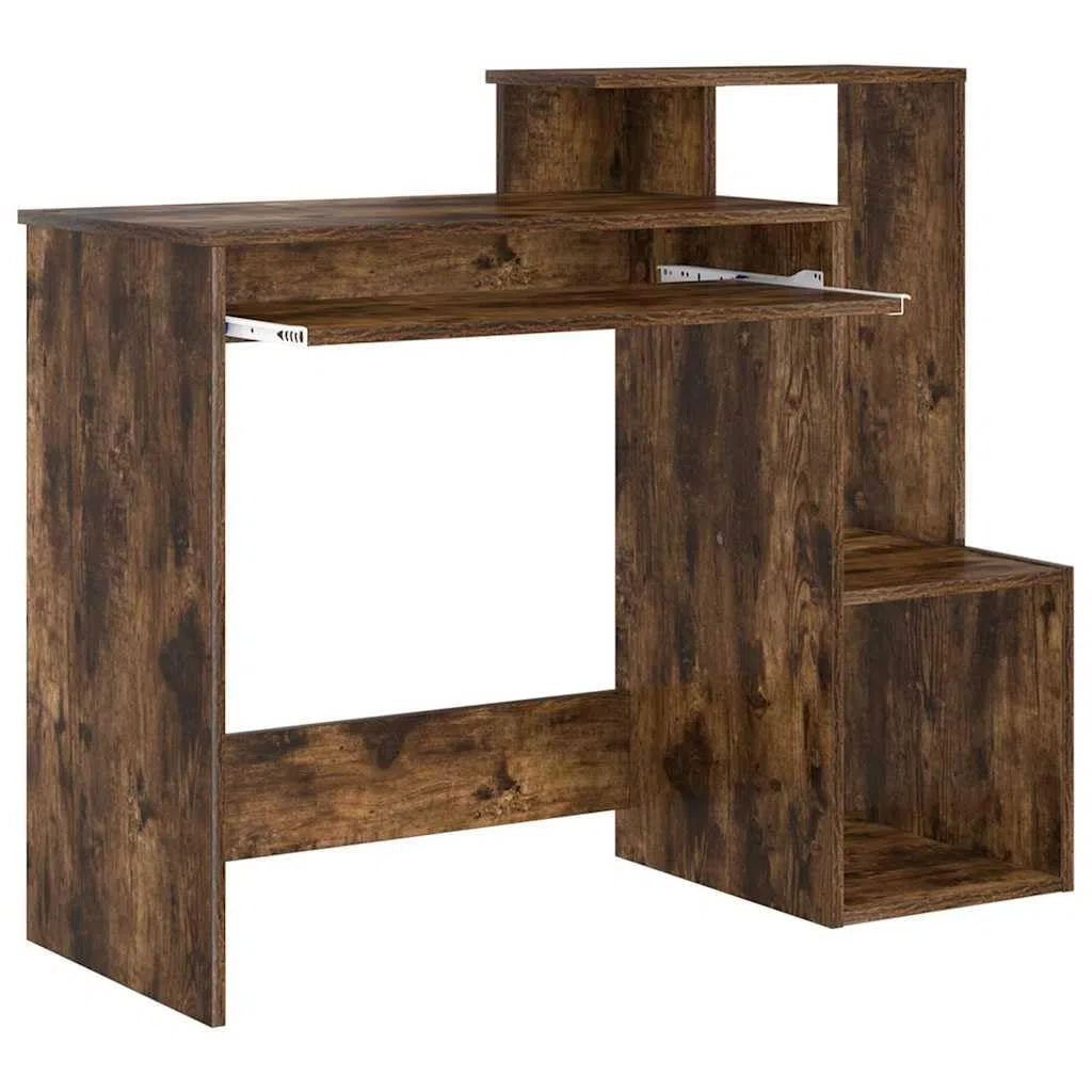 Scrivania in legno di ingegneria con deposito, 106 x 41 x 88,5 cm