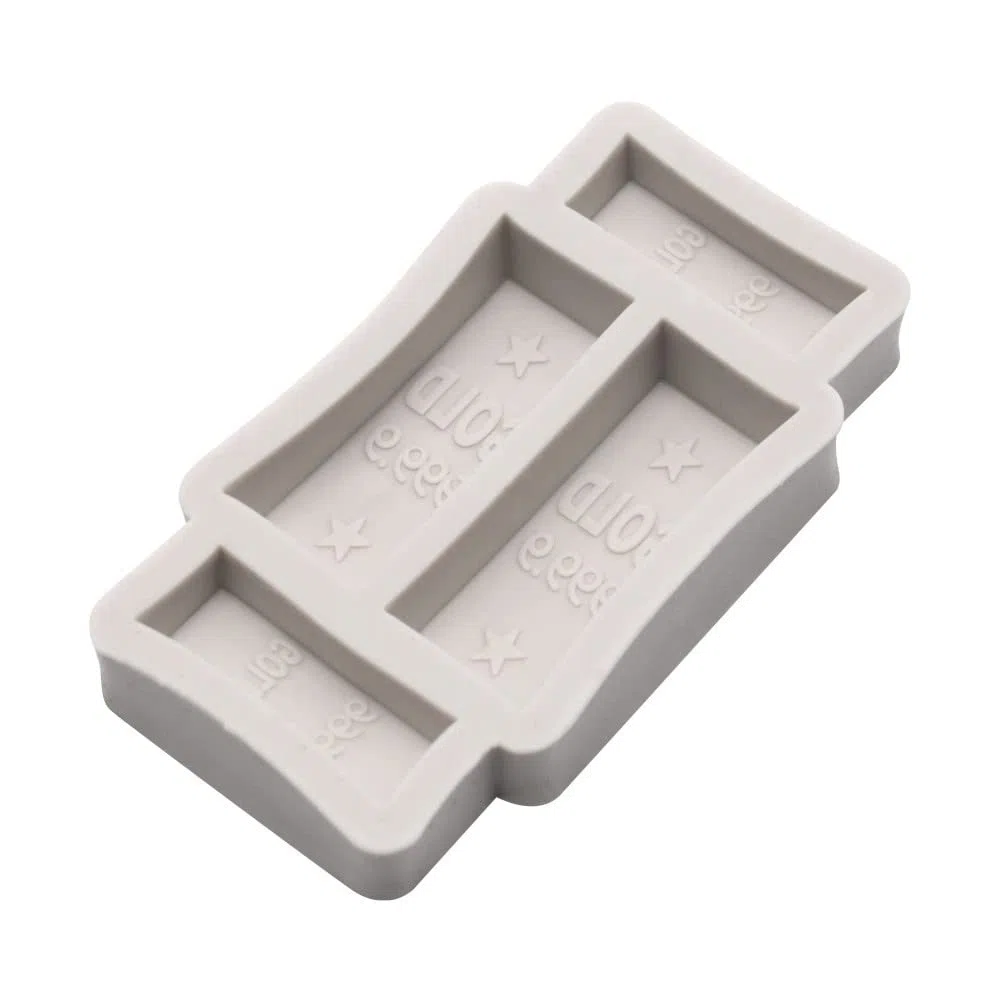Dolci Stampi Silicone 2Pcs Stampo In Silicone Fondente A Forma Di Lingotto D'Oro Strumento Per Decorare Torte Stampo Per Cioccolato Fai Da Te