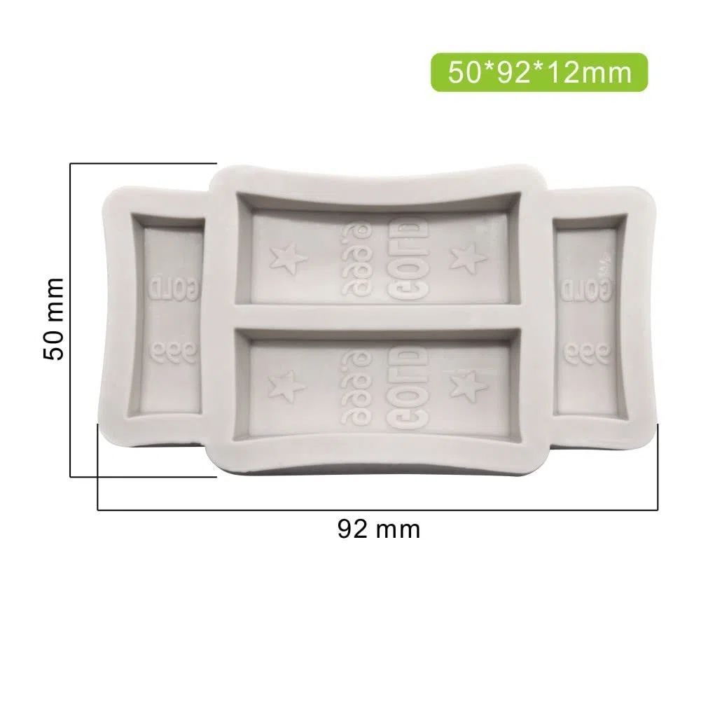Dolci Stampi Silicone 2Pcs Stampo In Silicone Fondente A Forma Di Lingotto D'Oro Strumento Per Decorare Torte Stampo Per Cioccolato Fai Da Te