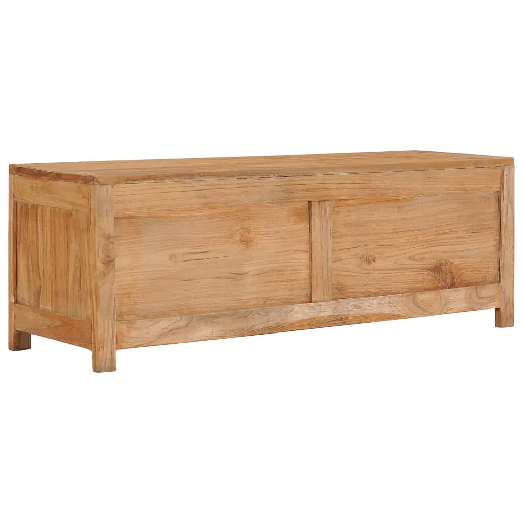 Mobile porta TV per soggiorno, centro intrattenimento, 100 x 30 x 35 cm, in legno massello di teak, adatto per soggiorno, camera da letto
