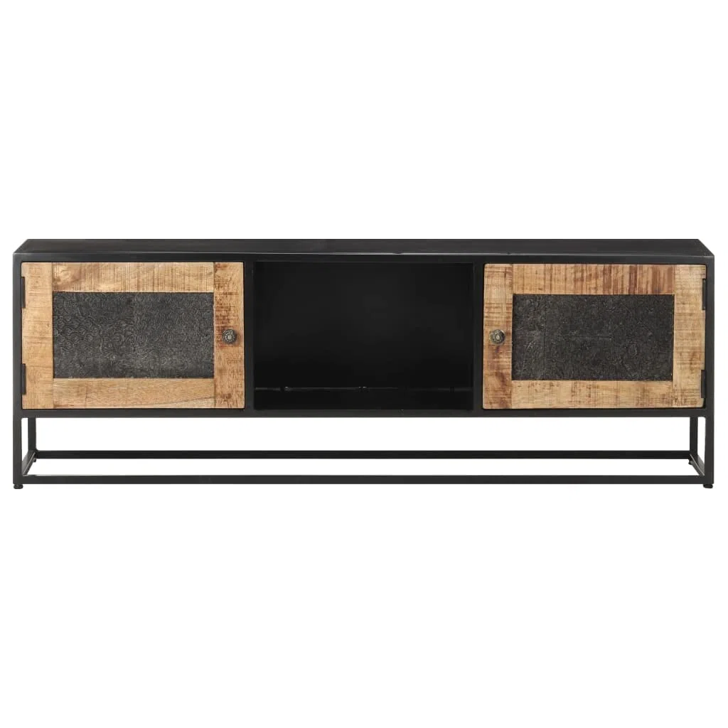 Mobiletto TV console multimediale mobile tv soggiorno mobiletto porta tv Mobile Porta TV 120x30x40 cm in Legno di Mango Grezzo Adatto per ufficio, soggiorno
