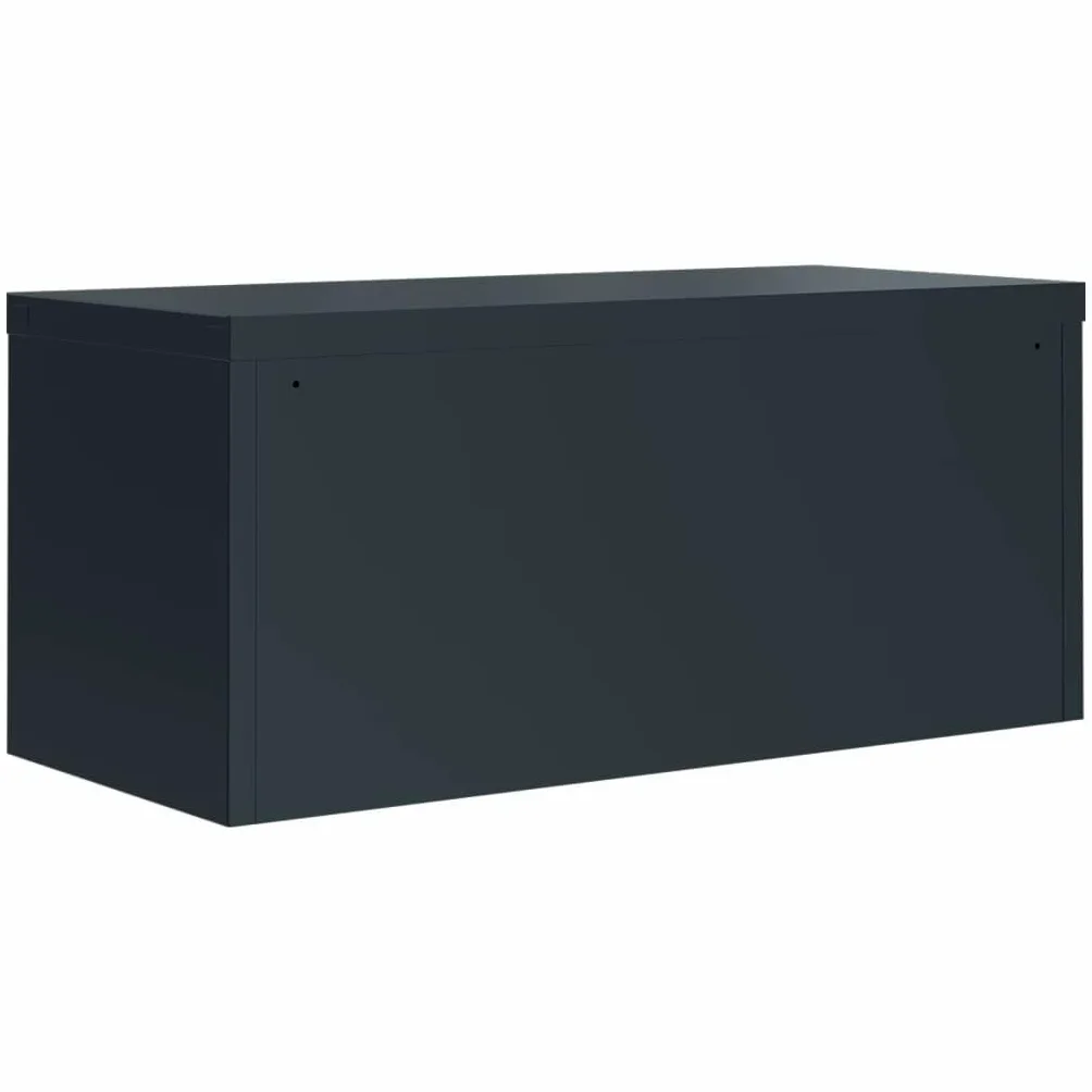 Raccoglitore in acciaio antracite 90 x 40 x 240 cm con ripiani regolabili