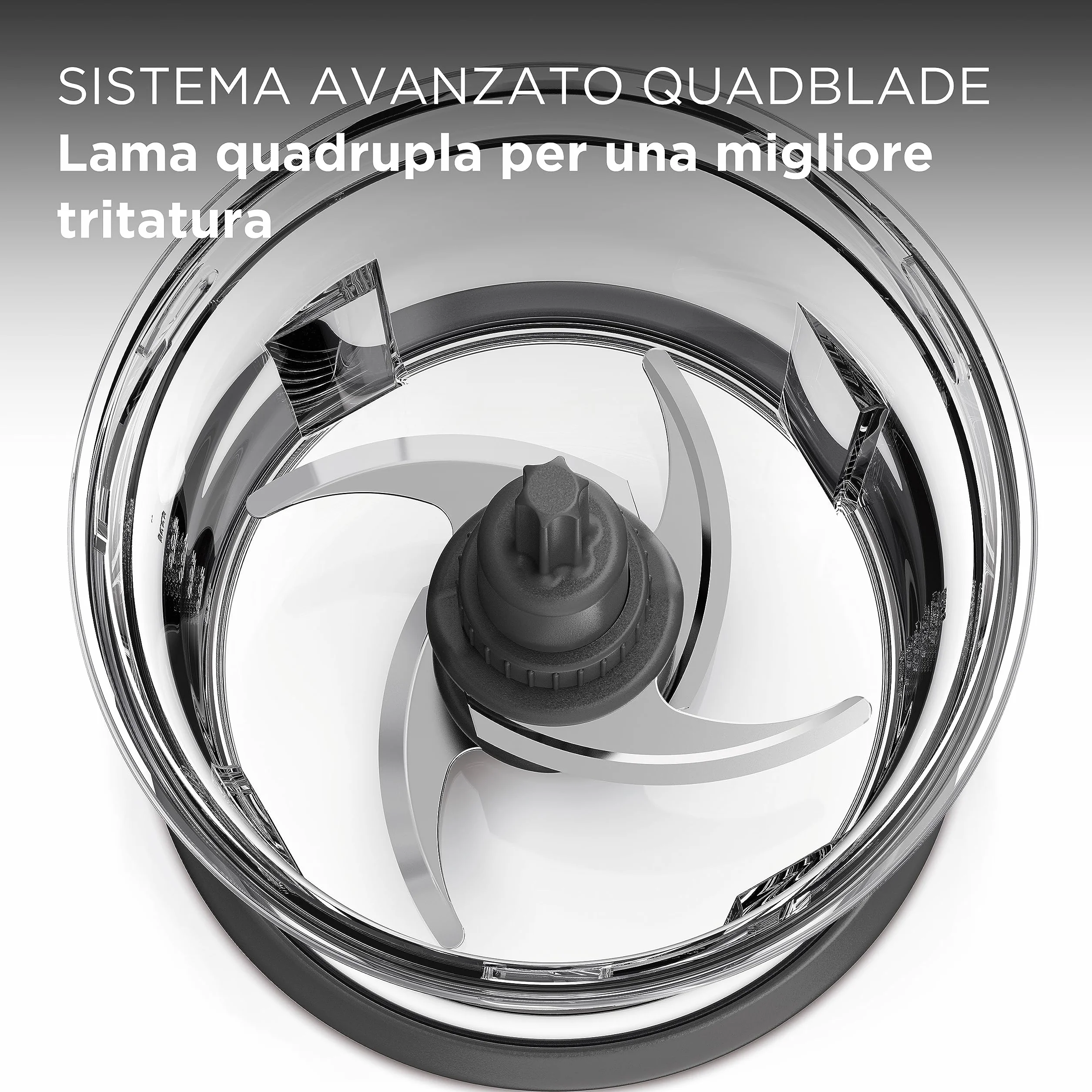 Kenwood Multipro FDM301SS Robot da cucina con 2 velocità di Lavorazione+Pulse, Ciotola da 1.2L & Chopper CHP61.100WH, Potenza 500W, Ciotola da 0.5L, 2 velocità, Sistema a quattro lame