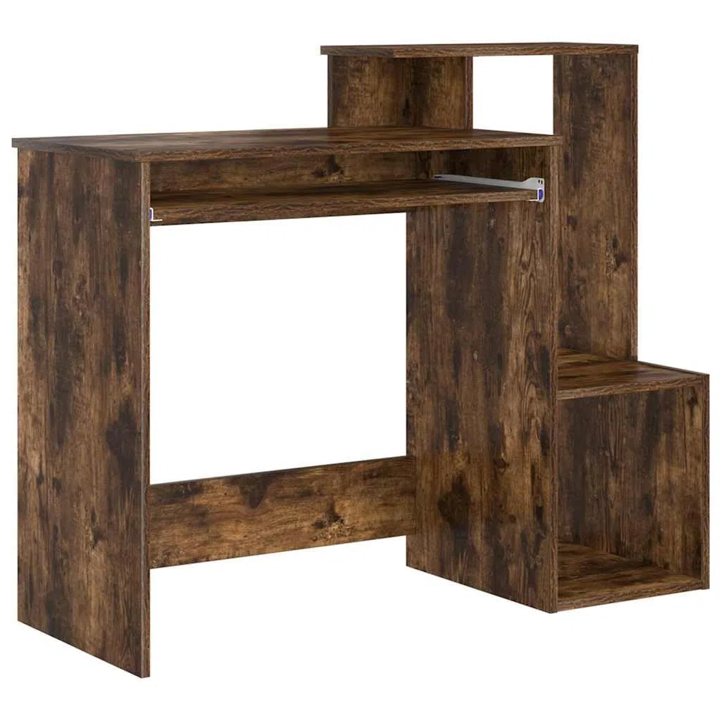 Scrivania in legno di ingegneria con deposito, 106 x 41 x 88,5 cm