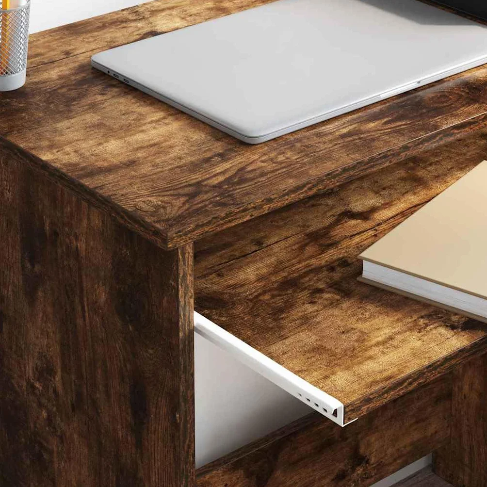 Scrivania in legno di ingegneria con deposito, 106 x 41 x 88,5 cm